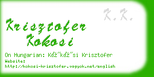 krisztofer kokosi business card